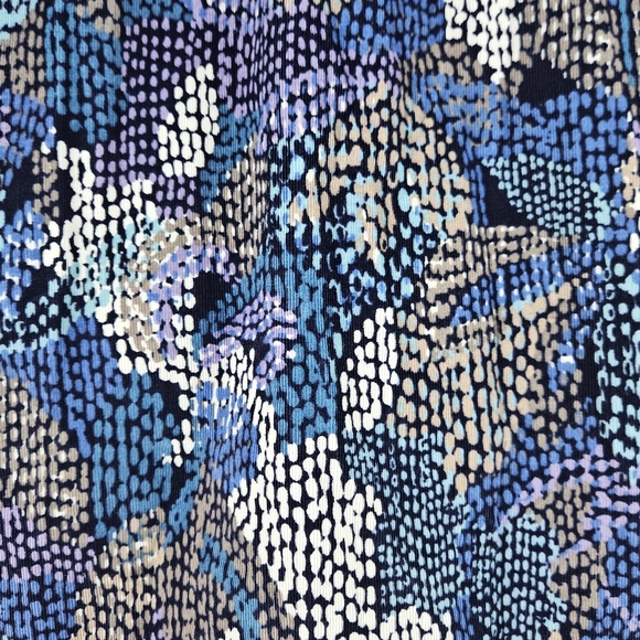 NWOT Chicos blue tan purple white corduroy blouse top Womens Medium - Picture 4 of 7